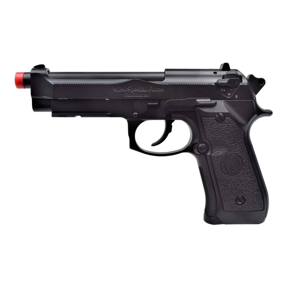 PISTOLA GAS HFC MEDIO METAL NEGRO RÁFAGO (HG 190R) - Espadas y Más