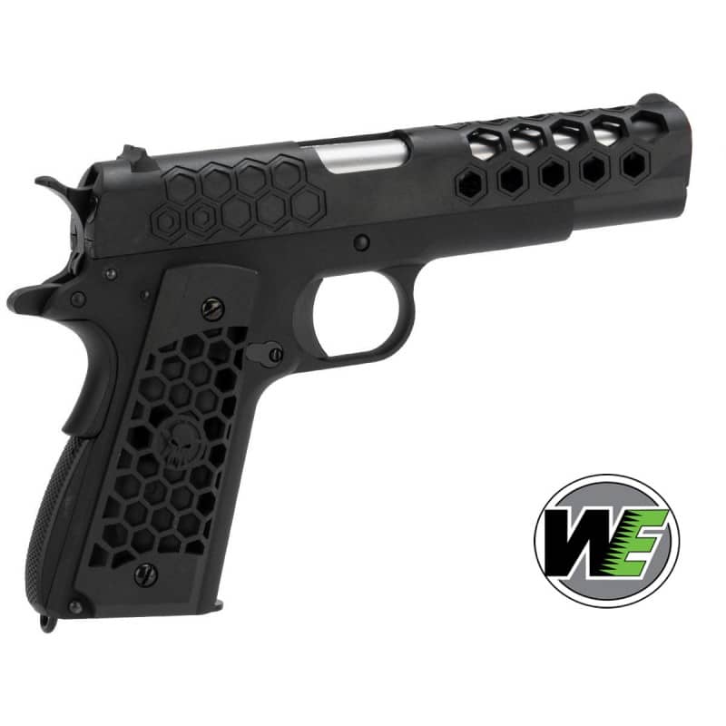 PISTOLADE GAS WE 1911 HEX CUT GEN2 NEGRO (WE16B) - Espadas y Más