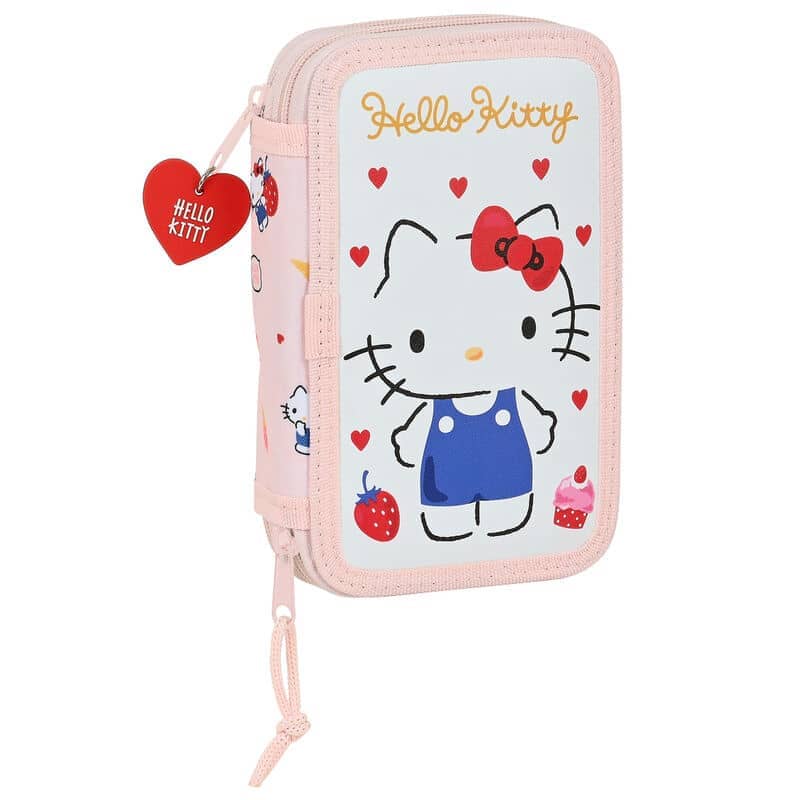 Plumier Happiness Girl Hello Kitty doble 28pzs - Espadas y Más