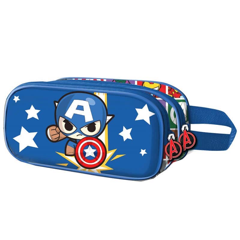 Portatodo 3D Punch Capitan America Vengadores Avengers Marvel doble - Espadas y Más