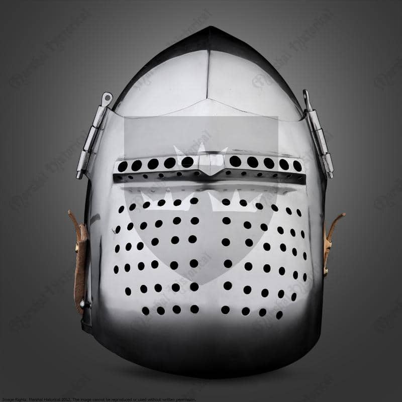 Casco Bacinete de batalla 2 - acero 2mm - Espadas y Más