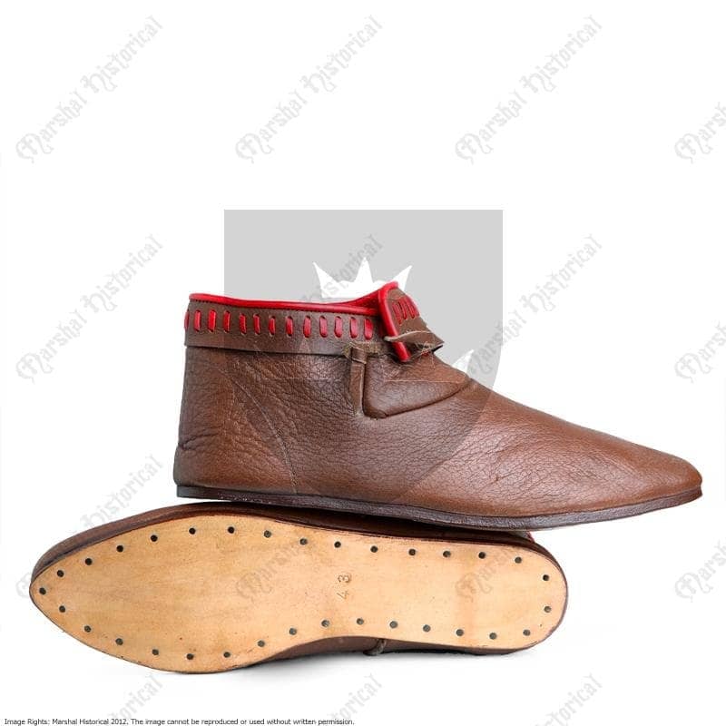 Botín decorado, Cuero Marrón - Espadas y Más