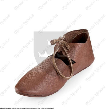 Imagen de Botín Medieval de mujer, Cuero Marrón parte de nuestra colección en Espadas y más, sitio oficial.