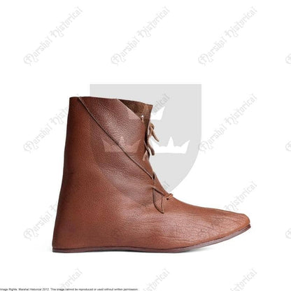 Botas vikingas estilo Osberg, Cuero Marrón - Espadas y Más