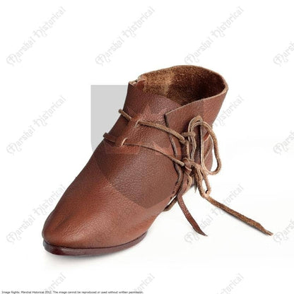 Botin lazado, Cuero Marrón - Espadas y Más