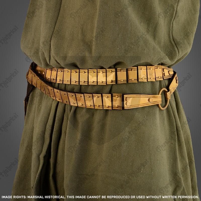 Cinturón Vikingo de placas - Latón - Espadas y Más