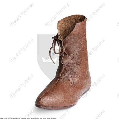 Botas vikingas estilo Osberg, Cuero Marrón - Espadas y Más