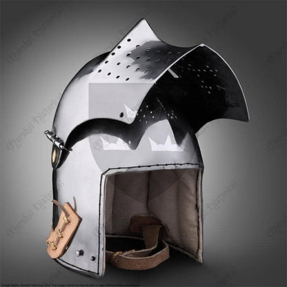 Casco Bacinete de batalla 3 - acero 2mm - Espadas y Más
