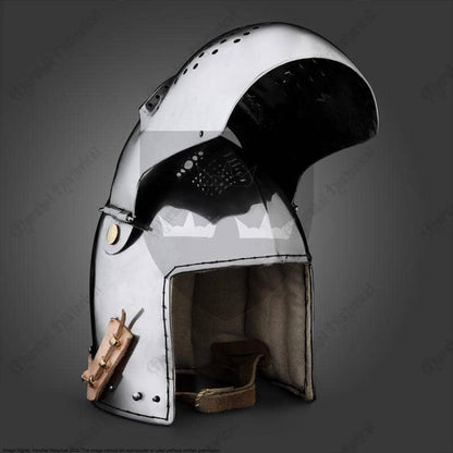 Casco Bacinete de batalla 2 - acero 2mm - Espadas y Más