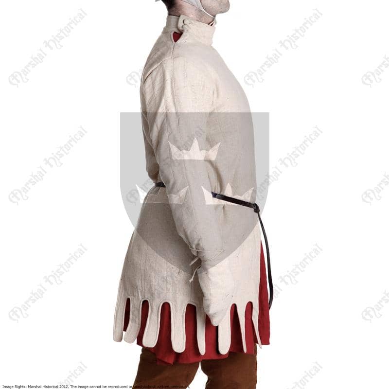 Gambesón ligero con manoplas, color Natural - Espadas y Más