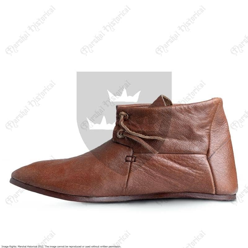 Botín con cordones Recreación medieval , Cuero Marrón - Espadas y Más