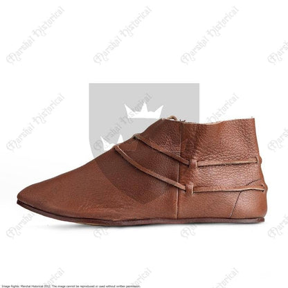 Botin lazado, Cuero Marrón - Espadas y Más