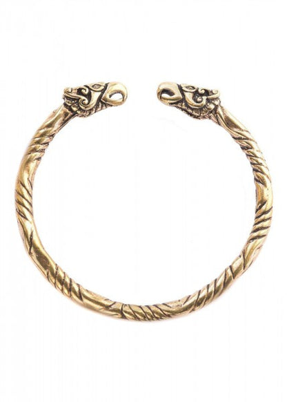 Pulsera vikinga de bronce cabezas de pájaro - Espadas y Más