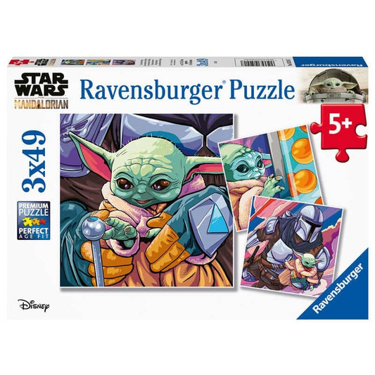 Puzzle Baby Yoda Mandalorian Star Wars 3x49pzs - Espadas y Más