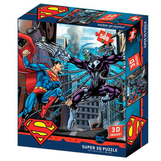 Puzzle lenticular Superman vs Braniac DC Comics 500pzs - Espadas y Más