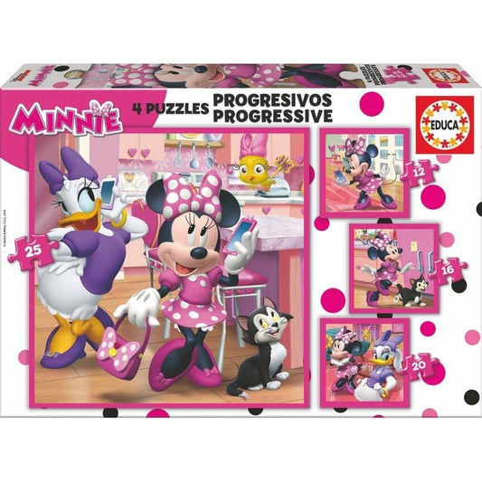 Puzzle Progresivo Minnie and the Happy Helpers Disney 12-16-20-25pzs - Espadas y Más