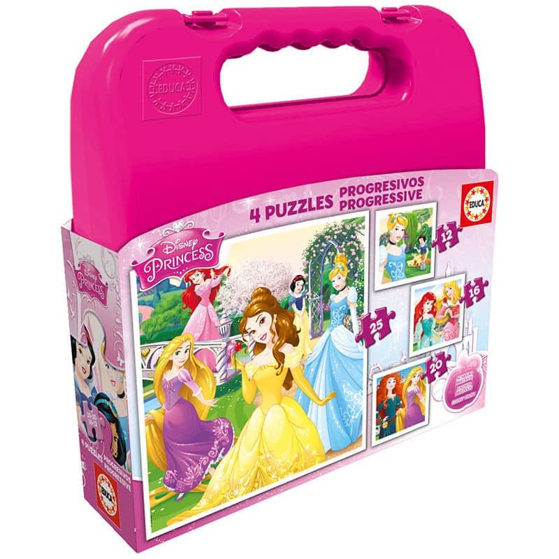 Puzzle Progresivo Princesas Disney 12-16-20-25pzs - Espadas y Más