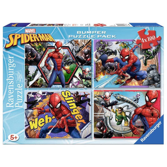 Puzzle Spiderman Marvel 4x100pzs - Espadas y Más