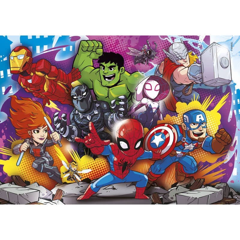 Puzzle Super Hero Marvel 2x20pzs 2x60pzs - Espadas y Más