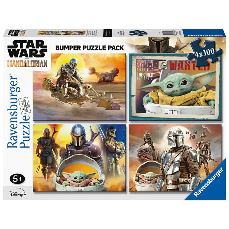 Puzzle The Mandalorian Star Wars 4x100pzs - Espadas y Más