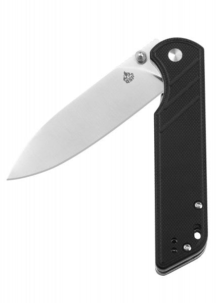 Navaja de bolsillo Loro, hoja de satén, mango G10 Varios colores QS102 - Espadas y Más