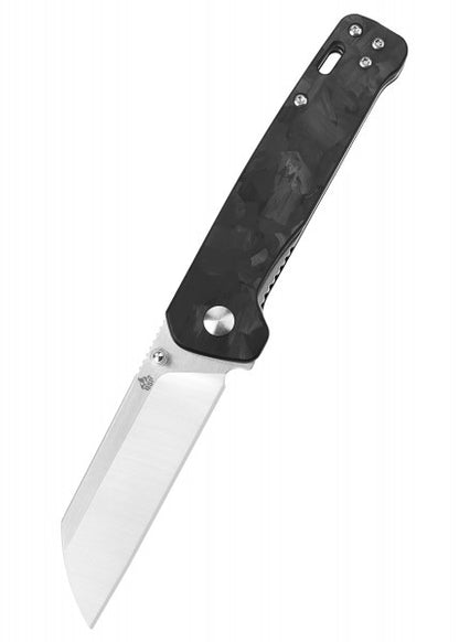 Navaja de bolsillo Pingüino, mango hecho de g10 con inserto de carbono QS130 - Espadas y Más