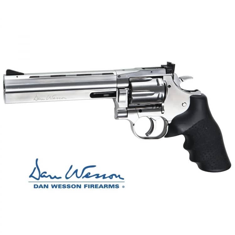 Revolver Dan Wesson 715 6" Silver - 4,5 mm Co2 Bbs Acero ASG18192 - Espadas y Más