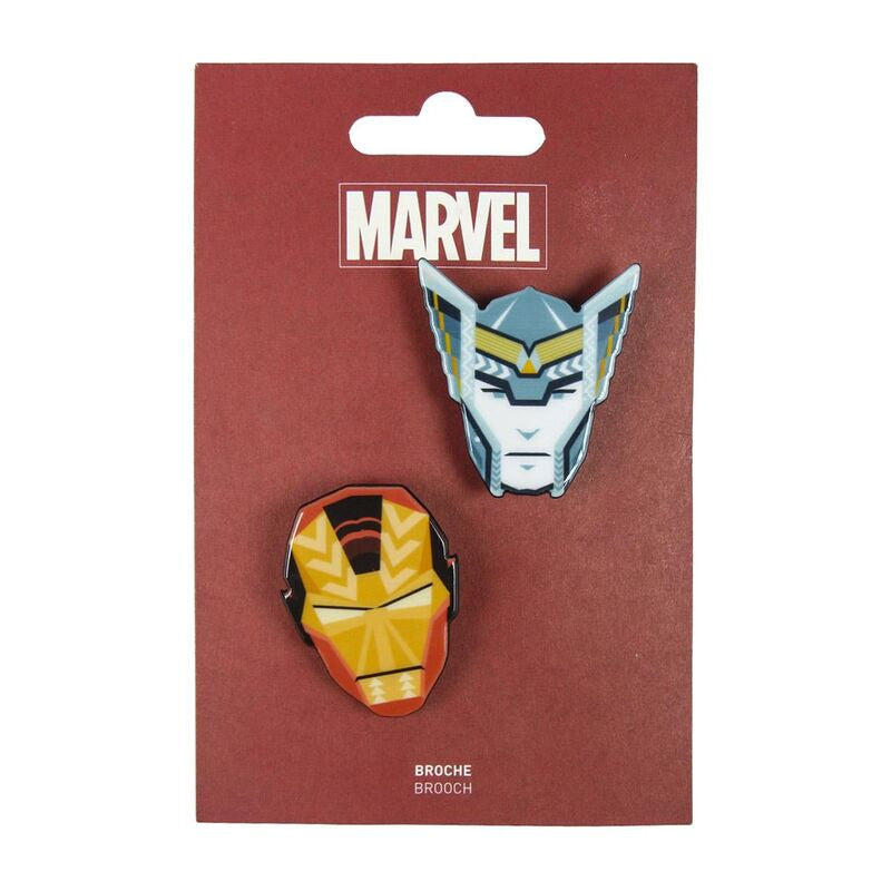 Set 2 broches Vengadores Avengers Marvel - Espadas y Más