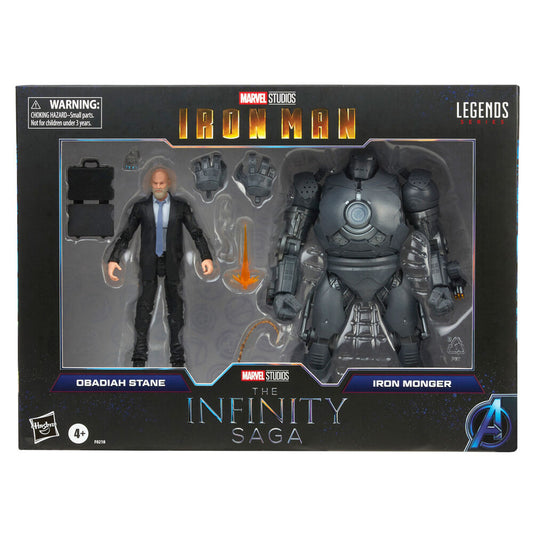 Set 2 figuras Obadiah Stane y Iron Monger Iron Man The Infinity Saga Marvel Legends 15cm - Espadas y Más