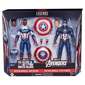 Set 2 figuras Sam Wilson and Steve Rogers Capitan America Marvel 15cm - Espadas y Más