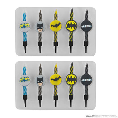 Set de 10 velas de cumpleaños con logo Batman - DC Comics CR4210 - Espadas y Más