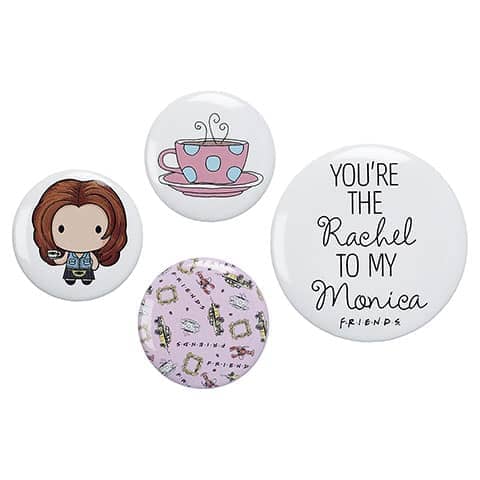 Set de 4 insignias Rachel - Friends EFTB0007 - Espadas y Más