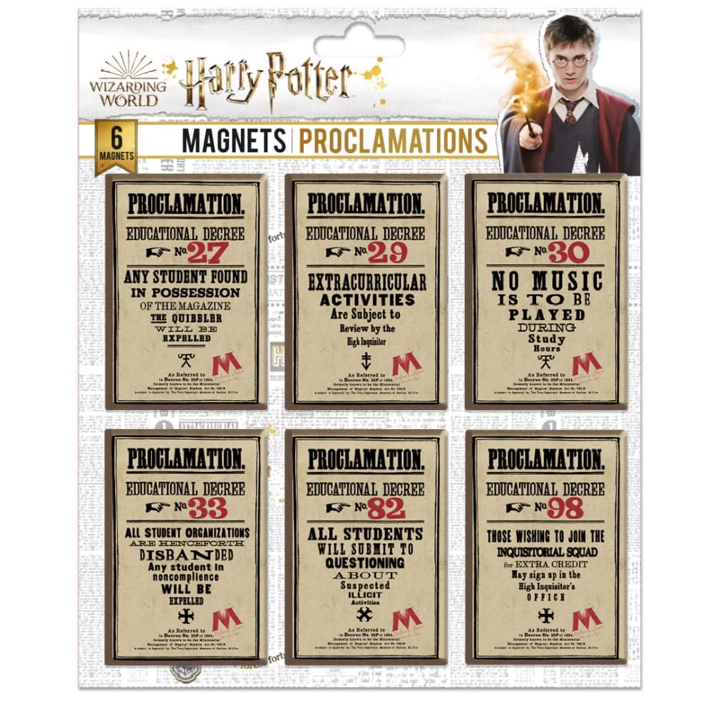 Set de 6 imanes Decretos - Harry Potter DO5005 - Espadas y Más