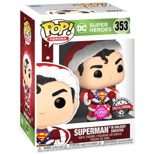 Set figura POP & Tee DC Comics Superman Exclusive Flocked - Espadas y Más
