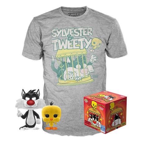 Set figura POP & Tee Looney Tunes Sylvestre and Tweety Flocked Exclusive - Espadas y Más
