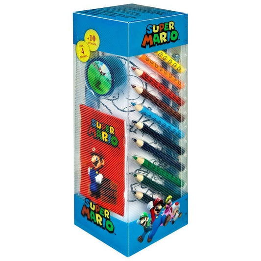 Set papeleria Super Mario Bros 35pzs - Espadas y Más