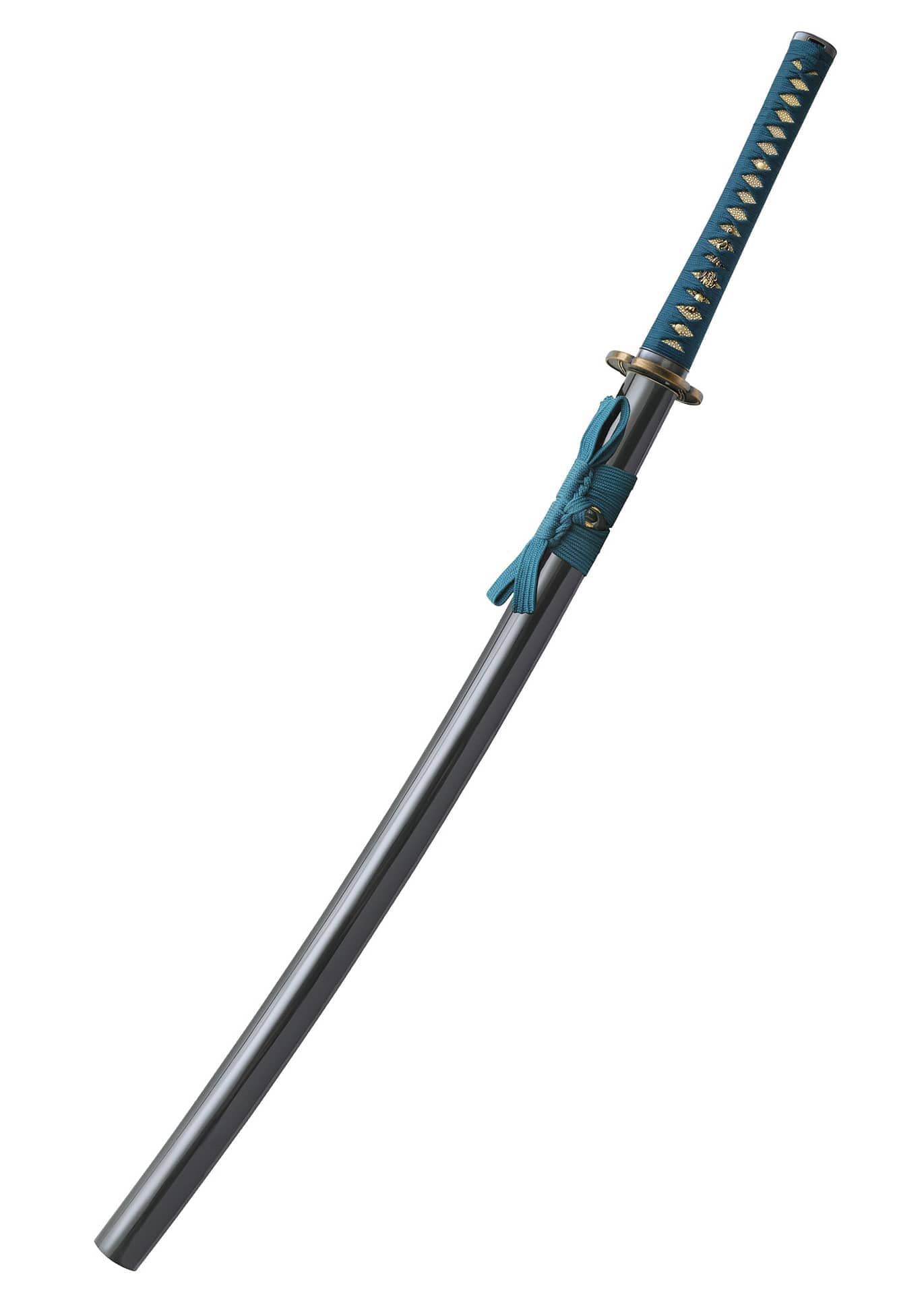 Katana Maestra Shikoto Verde Azulada Longquan forjada con martillo. Katana maestra. Katana forjada con martillo. Katana japonesa. Katana samurai. Espadas Y Más