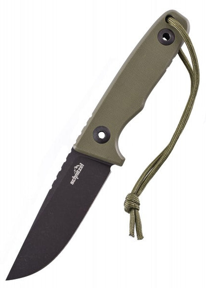 Cuchillo fijo de exterior Schnitzel TRI, Naranja o Verde SNL-03 - Espadas y Más