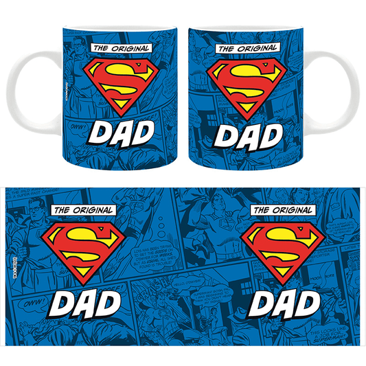 Superman - Mug 320ml - THE ORIGINAL "S" DAD  x2 - Espadas y Más