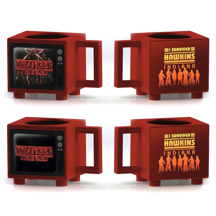 Taza termica Retro TV Stranger Things 500ml - Espadas y Más