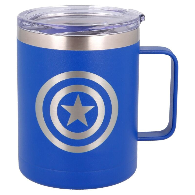 Taza termo acero inoxidable Capitan America Marvel 380ml - Espadas y Más