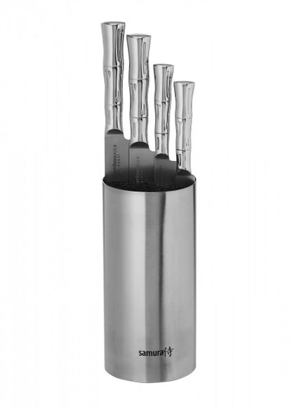 Imagen de Bloque de cuchillos de bambú Samura con 4 cuchillos de cocina TCSBA-05 parte de nuestra colección en Espadas y más, sitio oficial.