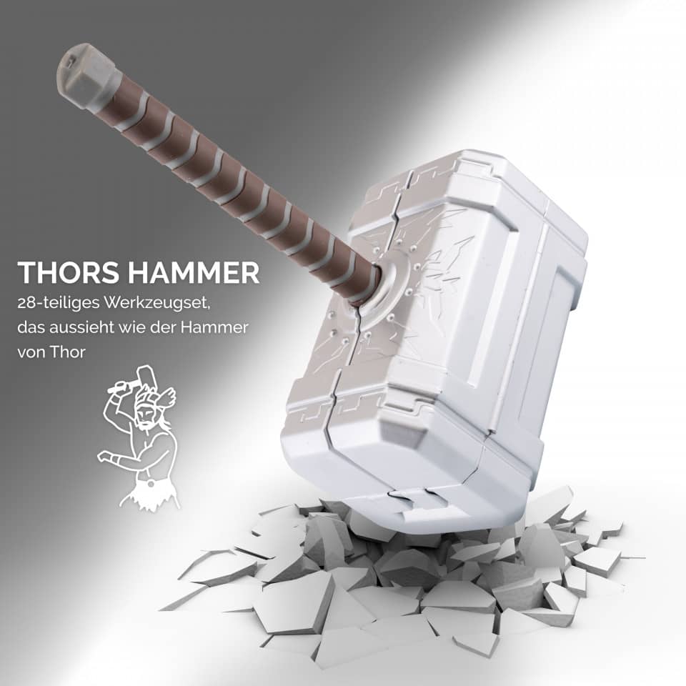 Martillo de Thor mjolnir caja de herramientas 41783 - Espadas y Más
