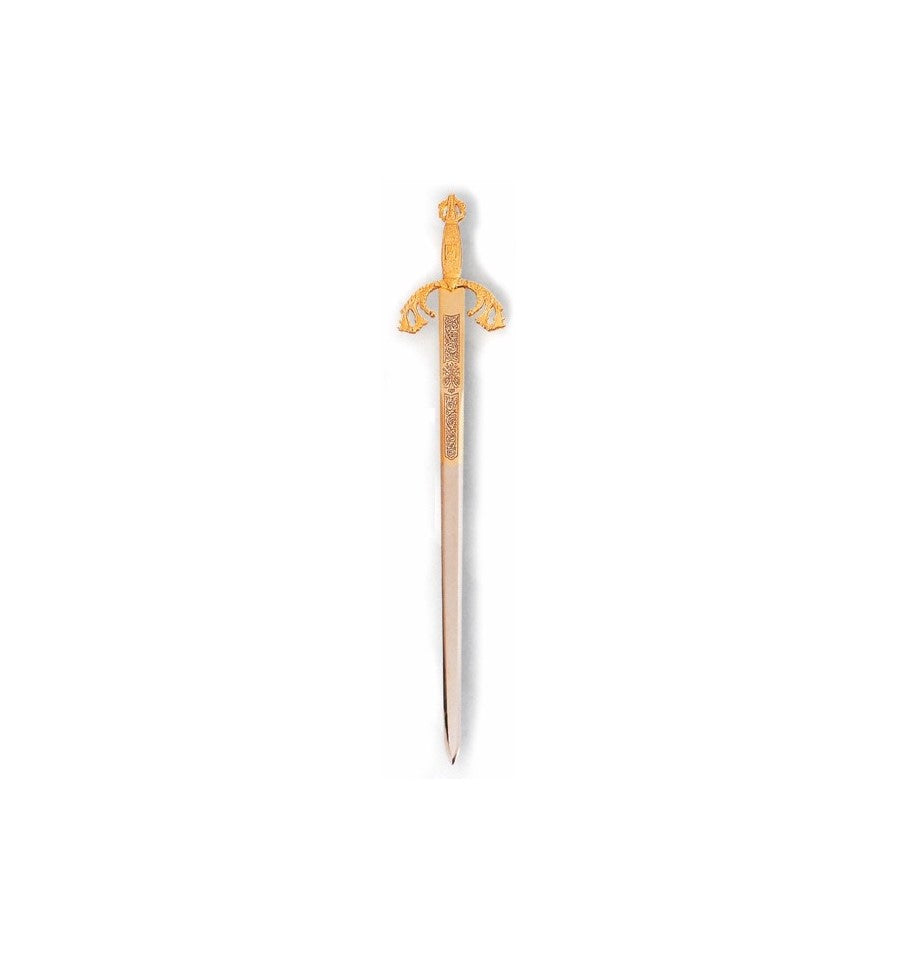 Espada medieval Tizona del Cid Campeador en acero inoxidable de alta calidad. Versión dorada. Vendida por Espadas y más