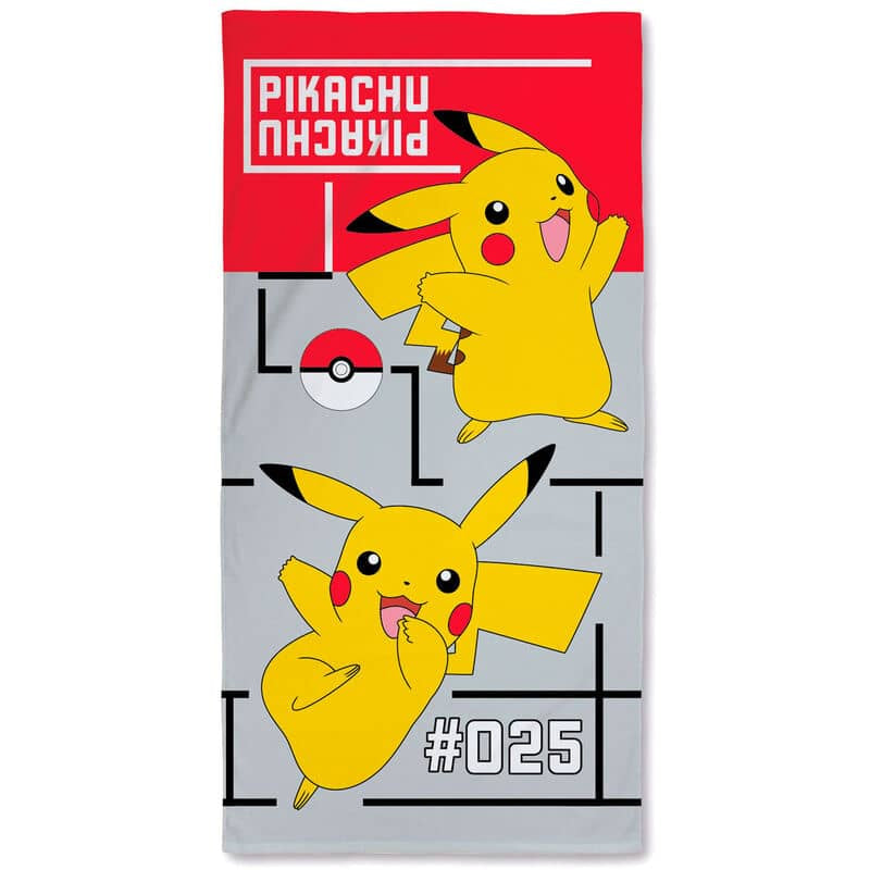 Toalla Pikachu Pokemon algodon - Espadas y Más