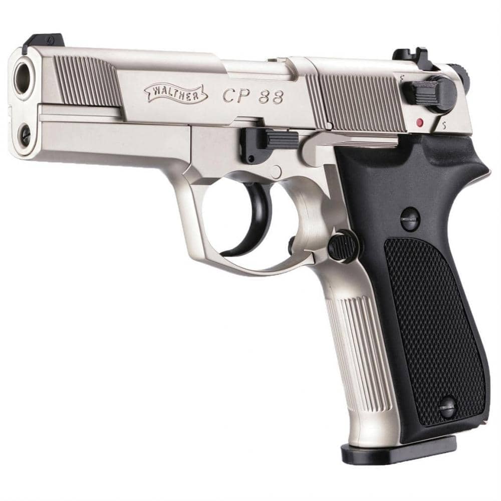 U416.00.03 Pistola Walther CP88 4'' Niquel Co2 - 4,5 mm - Espadas y Más