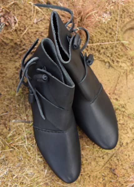 Zapatos vikingos medievales tempranos Jorvik, marrones o negros ULF-FW-13 - Espadas y Más