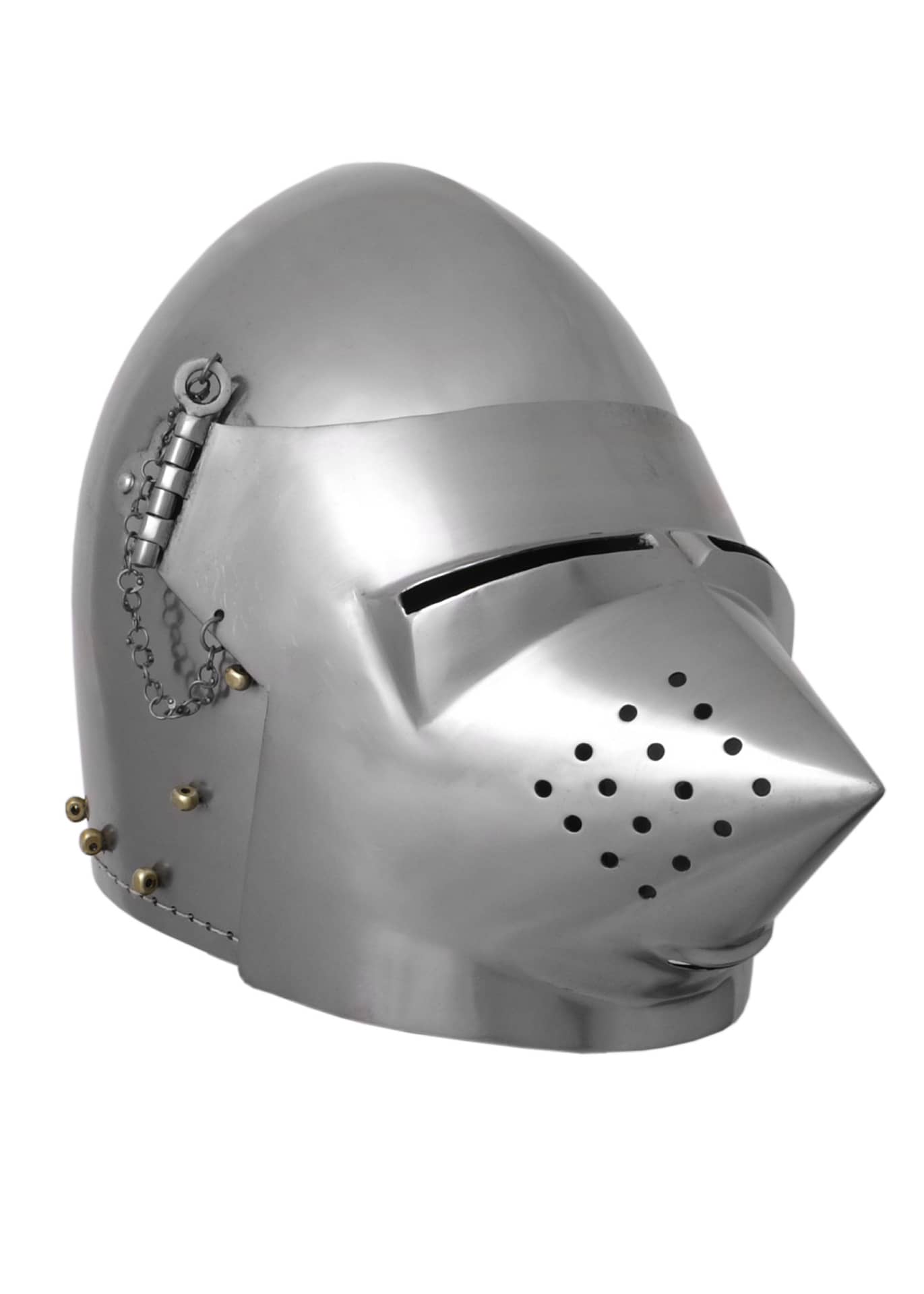 ULF-HM-03 Casco medieval Hundsgugel, 2 mm de acero - Espadas y Más