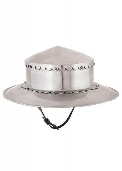ULF-HM-05 Sombrero de hierro, forma recta, acero de 2 mm - Espadas y Más