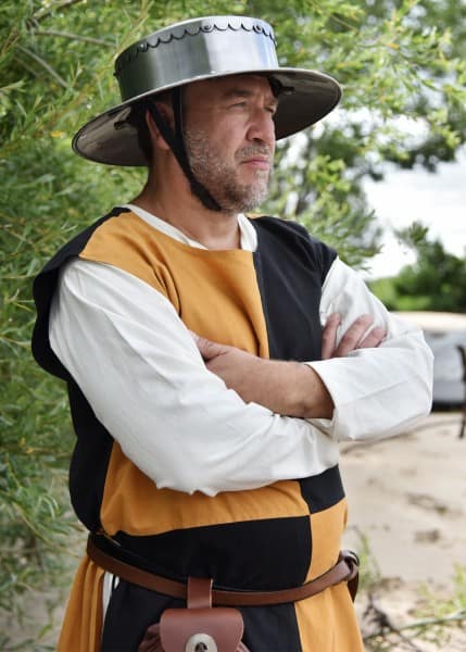 ULF-HM-05 Sombrero de hierro, forma recta, acero de 2 mm - Espadas y Más